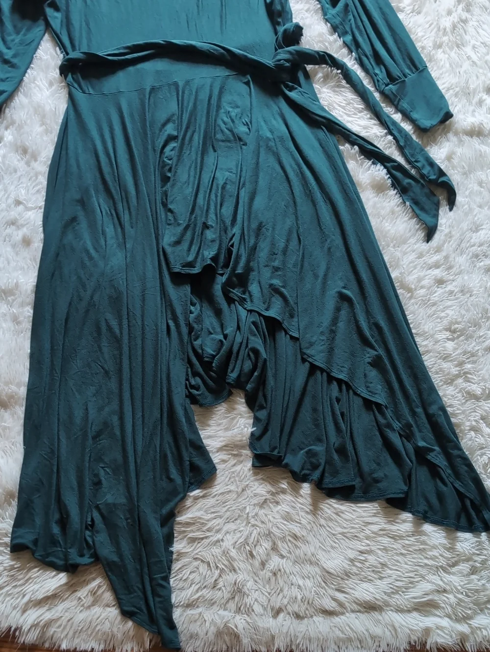 Blackmilk The Dance Teacher Moss Asymmetrical Flowy Midi Dress XL